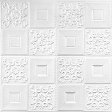 Самоклеюча декоративна стельова стінна 3D панель фігури 700x700x5мм (114) SW-00000006