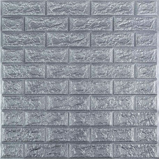 Панель стеновая 3D 700х770х2мм СЕРЕБРО (D) SW-00001908