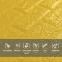Зображення 3D панель самоклеюча цегла Жовта 700x770x5мм (010-5) SW-00000146 ИМ Light-Deco 3 