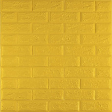 3D панель самоклеюча цегла Жовта 700x770x5мм (010-5) SW-00000146