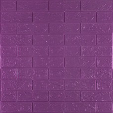 Стінова 3D панель 700×770×3 мм (цегла), фіолетова SW-00003248