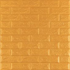 3D панель самоклеюча цегла Золото 700x770x5мм (011-5) SW-00000147