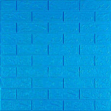 3D панель самоклеющаяся кирпич Синий 700х770х3мм (003-3) SW-00000661