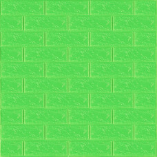 3D панель самоклеюча цегла Зелена 700x770x3мм (013-3) SW-00000639