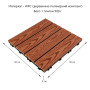Зображення Композитная плитка WPC красное дерево 30*30CM*2СM (D) SW-00001707 ИМ Light-Deco 1 