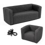 Зображення Набор надувной мебели диван и кресло серый SW-00002658 ИМ Light-Deco 