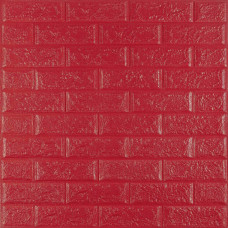 3D панель самоклеюча цегла малиново-червона 700х770х5мм (108-5) SW-00001364