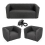 Зображення Комплект надувной мебели диван и 2 кресла серый SW-00002659 ИМ Light-Deco 