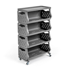 Стеллаж универсальный для хранения четырехъярусный 60*30*100см SW-00002260 Стеллаж универсальный для хранения четырехъярусный 60*30*100см SW-00002260