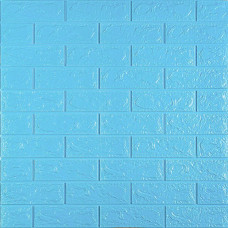 3D панель самоклеюча цегла Блакитна 700x770x5мм (005-5) SW-00000297