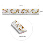 Зображення Молдинг 4950х20х7 мм Белый с золотом SW-00002678 ИМ Light-Deco 1 