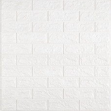 3D панель самоклеюча цегла Біла 700х770х5мм (001-5) SW-00000029