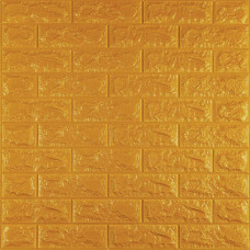 3D панель самоклеюча цегла Золота 700x770x7мм (011-7) SW-00000052