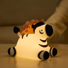 Нічник дитячий силіконовий сенсорний Зебра VALESO A067 для спальні акумуляторний