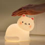 Зображення Нічник дитячий силіконовий сенсорний Біле кошеня VALESO A068 для спальні акумуляторний ИМ Light-Deco 