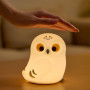 Зображення Нічник силіконовий сенсорний іграшка Сова VALESO A052 дитячий для спальні білий ИМ Light-Deco 