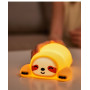 Зображення Нічник дитячий силіконовий сенсорний Лінивець VALESO A046 для спальні акумуляторний жовтий ИМ Light-Deco 4 