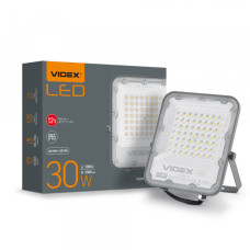 Світлодіодний прожектор LED PREMIUM VIDEX 30W 5000K AC/DC 12-48V сірий
