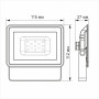Изображение Прожектор светодиодный LED VIDEX Fe 10W 5000K 12V белый ИМ Light-Deco 2 