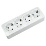 Изображение 4-я розетка с заземлениям белая POWER MAX-4е ИМ Light-Deco 