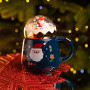 Зображення Чашка фарфоровая с крышкой Christmas 400 (мл) Синий Yiwu FM-CS-41B ИМ Light-Deco 1 