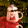 Зображення Чашка фарфоровая с крышкой Christmas 400 (мл) Розовый Yiwu FM-CS-41C ИМ Light-Deco 1 