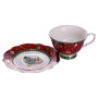 Изображение Фарфоровая чашка с блюдцем 250 (мл) Christmas Красная Yiwu HP-SDHK-14 ИМ Light-Deco 1 