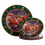 Зображення Набор новогодних тарелок из фарфора Santa 7шт Ø26.5/19см Yiwu HP-SDHK-11 ИМ Light-Deco 2 