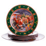 Зображення Набор новогодних тарелок из фарфора Santa 7шт Ø26.5/19см Yiwu HP-SDHK-11 ИМ Light-Deco 