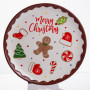 Изображение Новогодняя тарелка из фарфора Merry Christmas Ø21 см CR-1-40 ИМ Light-Deco 