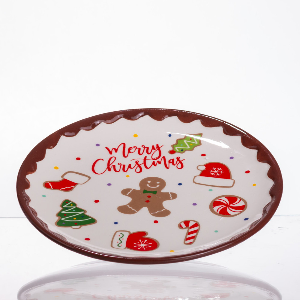 Изображение Новогодняя тарелка из фарфора Merry Christmas Ø21 см CR-1-40 ИМ Light-Deco 1 