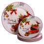 Зображення Набор новогодних тарелок из фарфора Merry Christmas 7 (шт) Ø26.5/19 см Yiwu HP-SDHK-13 ИМ Light-Deco 