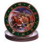 Зображення Набор новогодних тарелок фарфоровых Santa 6 штук Yiwu HP-SDHK-7 ИМ Light-Deco 2 