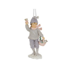 Фігурка декоративна хлопчик зі світильником 7х13см