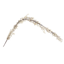 Гілка декоративна 150 см біла (пластик/папір)