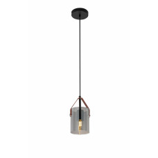 Люстра підвісна в стилі Лофт Light House SRS-20404/1P Matte Black чорна, плафон сірий
