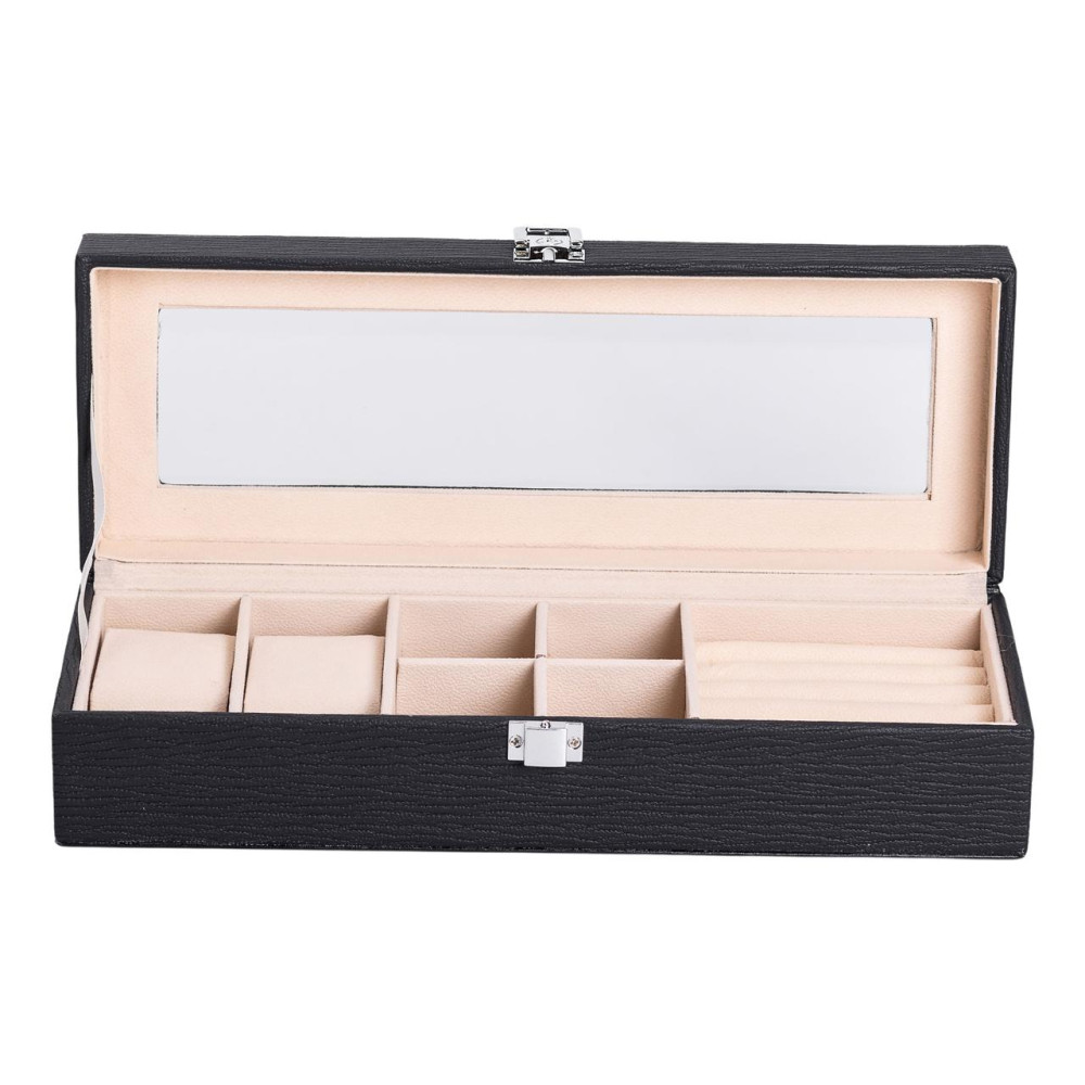 Зображення Шкатулка для украшений из эко кожи 31×11×8 см органайзер для ювелирных изделий HP-5-5B ИМ Light-Deco 1 