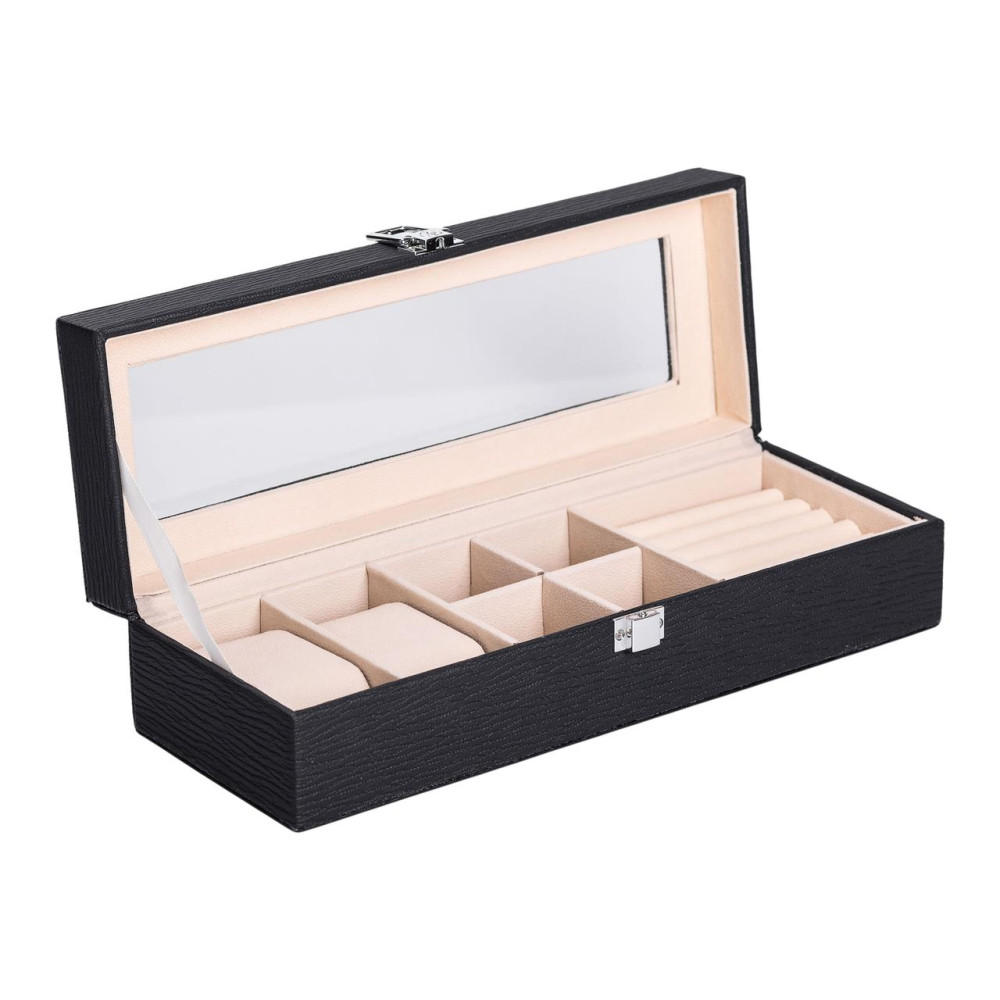 Зображення Шкатулка для украшений из эко кожи 31×11×8 см органайзер для ювелирных изделий HP-5-5B ИМ Light-Deco 2 