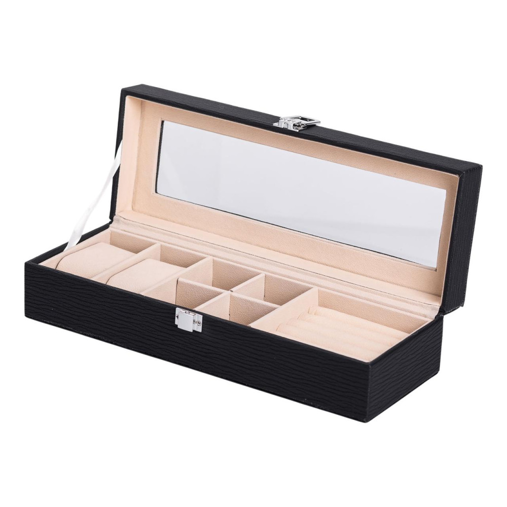 Зображення Шкатулка для украшений из эко кожи 31×11×8 см органайзер для ювелирных изделий HP-5-5B ИМ Light-Deco 3 