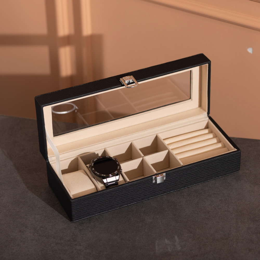 Зображення Шкатулка для украшений из эко кожи 31×11×8 см органайзер для ювелирных изделий HP-5-5B ИМ Light-Deco 6 