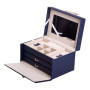 Зображення Шкатулка для украшений из эко кожи 3 яруса с зеркалом органайзер для ювелирных изделий HP-5-17BL ИМ Light-Deco 1 