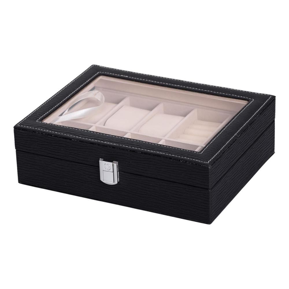 Зображення Шкатулка для украшений из эко кожи с зеркалом органайзер для ювелирных изделий HP-5-6B ИМ Light-Deco 1 