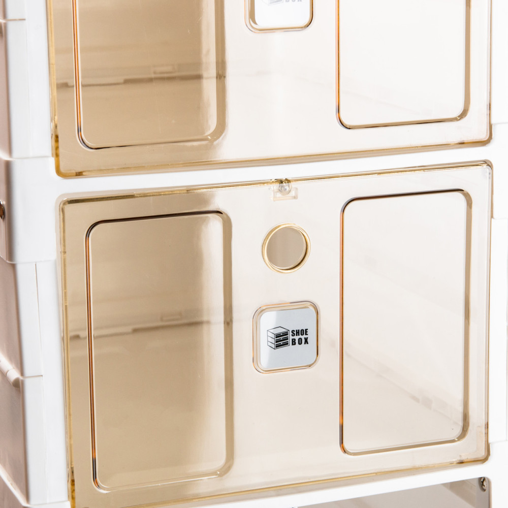 Зображення Шкаф для обуви портативный пластиковый 33 х 26 х 100 см на 6 полок Белый HPS658 ИМ Light-Deco 5 