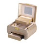 Зображення Шкатулка для украшений из эко кожи 3 яруса с замком органайзер для ювелирных изделий HP-5-21GOLD ИМ Light-Deco 4 