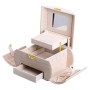 Зображення Шкатулка для украшений из эко кожи 3 яруса с замком органайзер для ювелирных изделий HP-5-21BE ИМ Light-Deco 2 