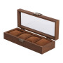 Зображення Шкатулка для часов 31×12×7,5 см, деревянная 4 отсека коричневая HP-5-13 ИМ Light-Deco 