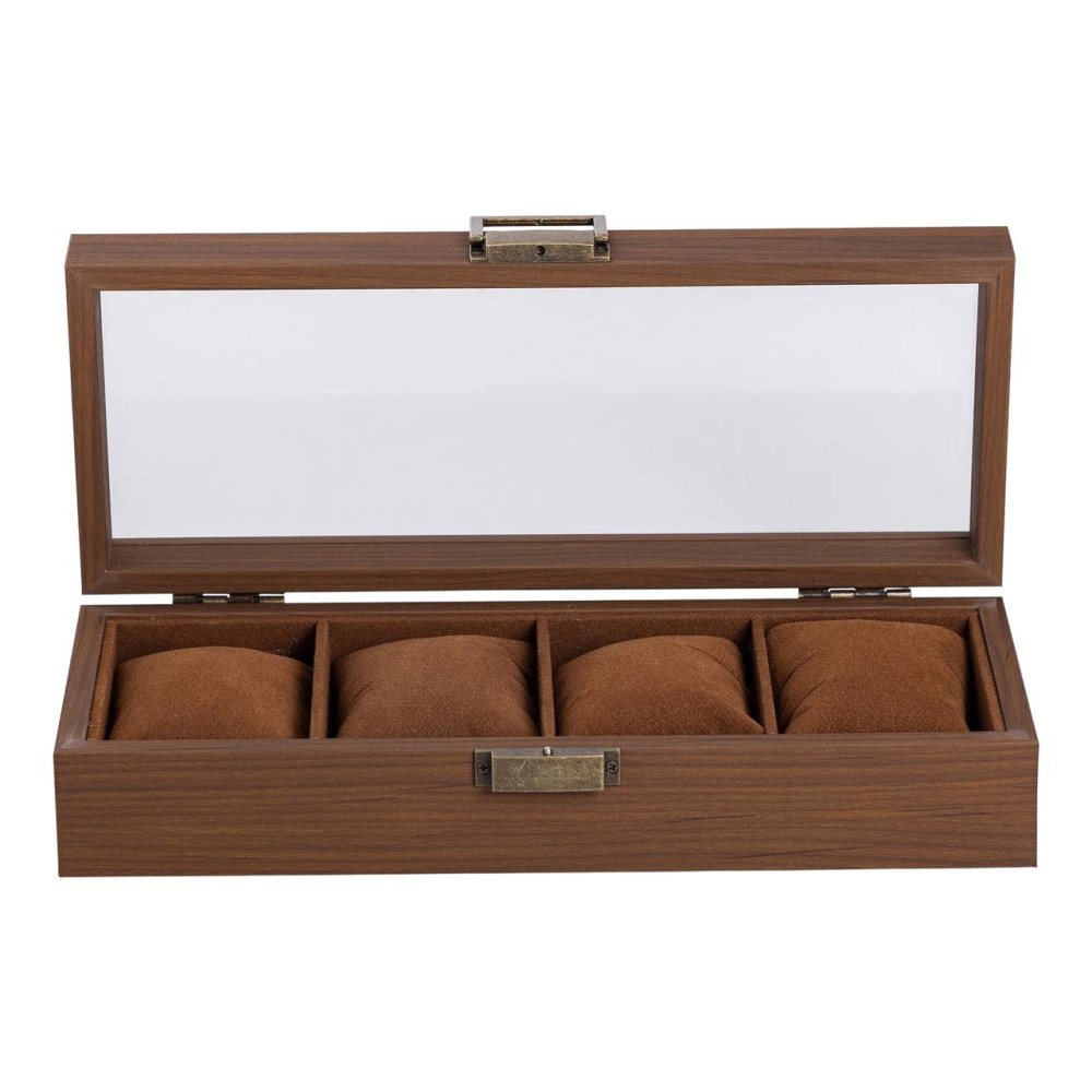 Зображення Шкатулка для часов 31×12×7,5 см, деревянная 4 отсека коричневая HP-5-13 ИМ Light-Deco 1 