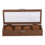 Зображення Шкатулка для часов 31×12×7,5 см, деревянная 4 отсека коричневая HP-5-13 ИМ Light-Deco 1 