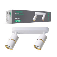 Світильник накладний поворотний Ardero ML312-2 BAMBOO GU10 білий + золото