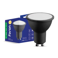 Светодиодная лампа Feron LB-716 6Вт GU10 4000K черный Светодиодная лампа Feron LB-716 6Вт GU10 4000K черный